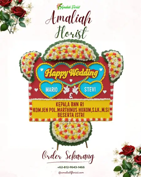 Papan Bunga Pernikahan Gunungtiga